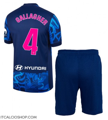 Atletico Madrid Conor Gallagher #4 Terza Maglia Bambino 2024-25 Manica Corta (+ Pantaloni corti)